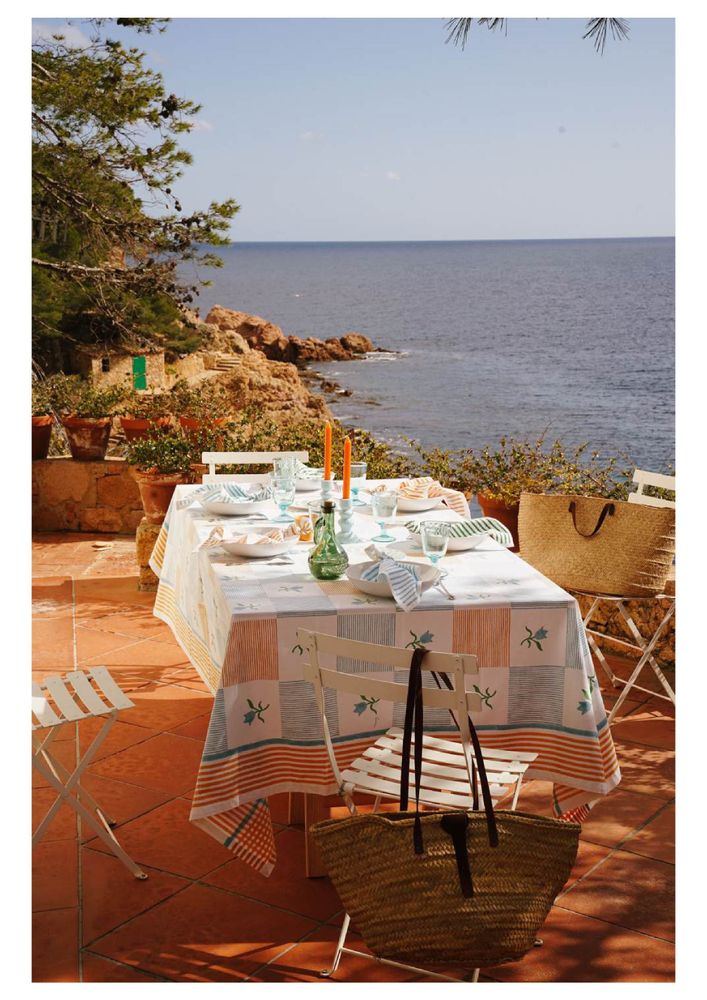 Linge de table textile - Tablecloth Dali Aqua - MAISON DÎNETTE