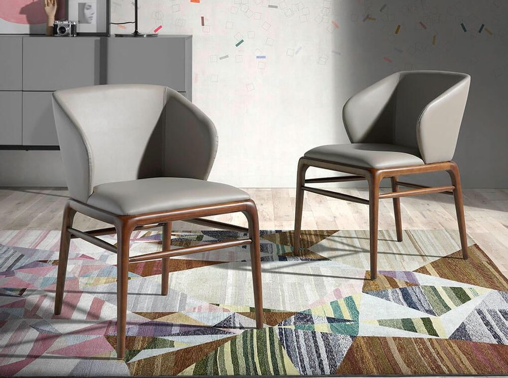 Chaises - Chaise de table à manger rembourrée en simili cuir - ANGEL CERDÁ