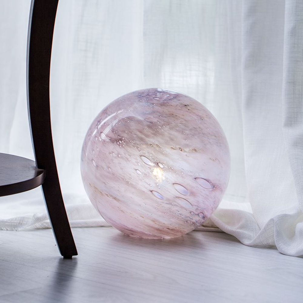 Table lamps - GL001 Jupiter Pink Glass Lamp - L.GLOW HOME