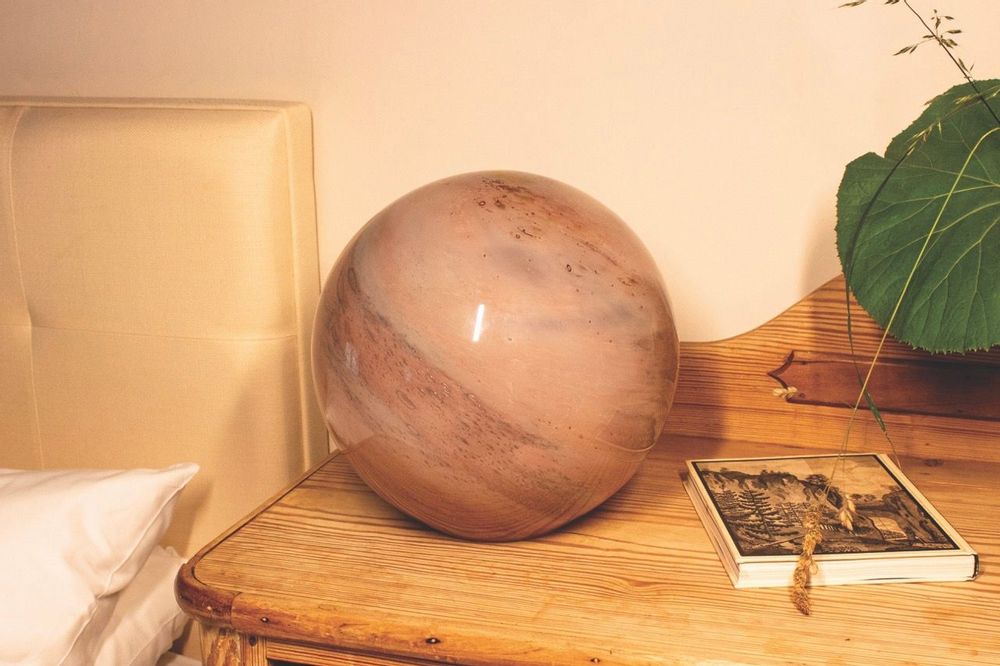 Table lamps - GL001 Jupiter Pink Glass Lamp - L.GLOW HOME