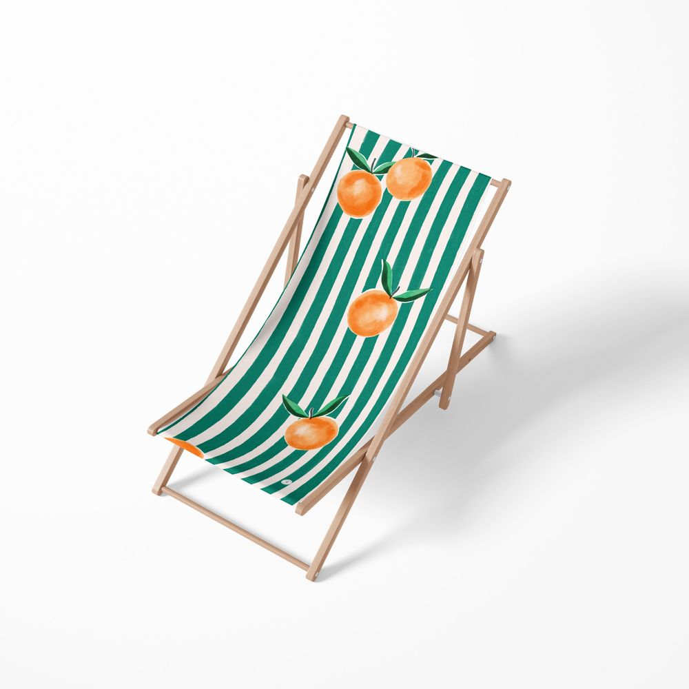 Deck chairs - CALA FIGUERA GREEN DECKCHAIR - THE NICE FLEET