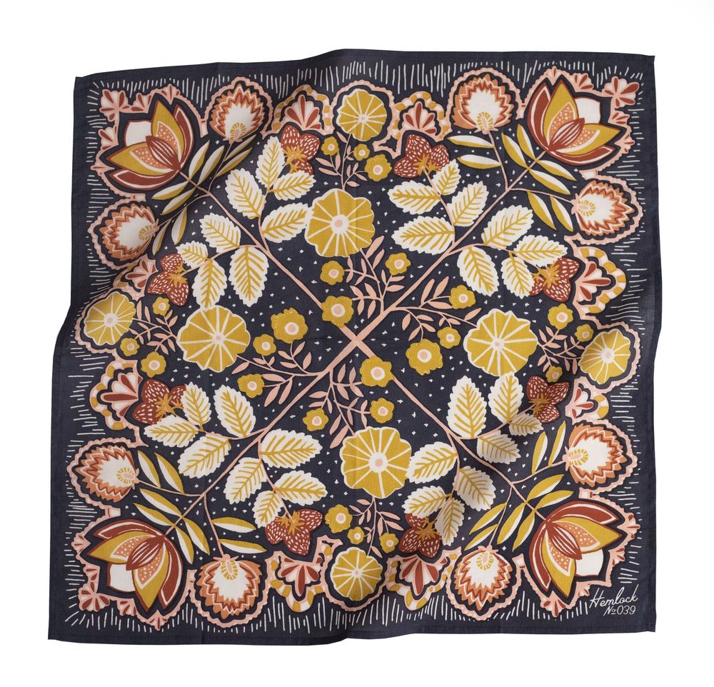 Scarves - Elsie Premium Cotton Bandana - HANDKER BANDANAS