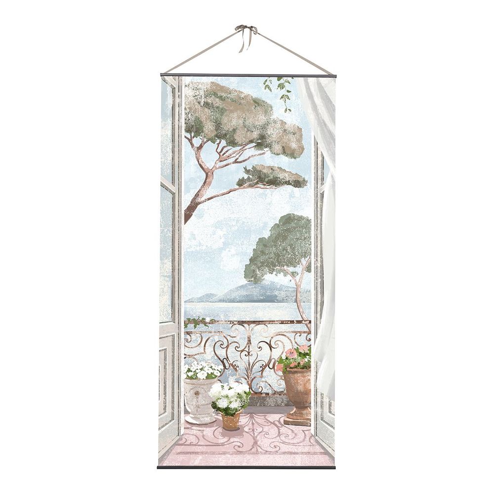 Paintings - Hanging canvas Mediterranean Balcony 90 x 200 - MATHILDE M.