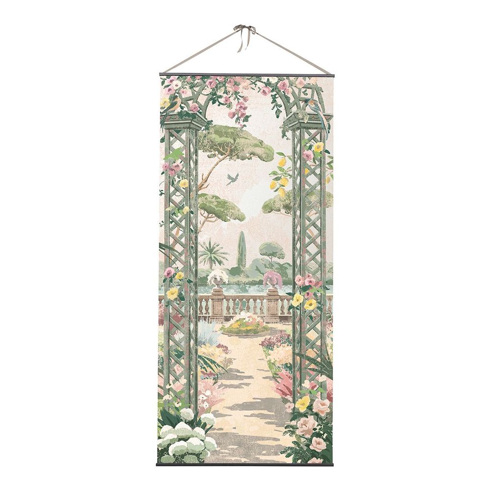 Paintings - Hanging canvas Bucolic Garden 90 x 200 - MATHILDE M.