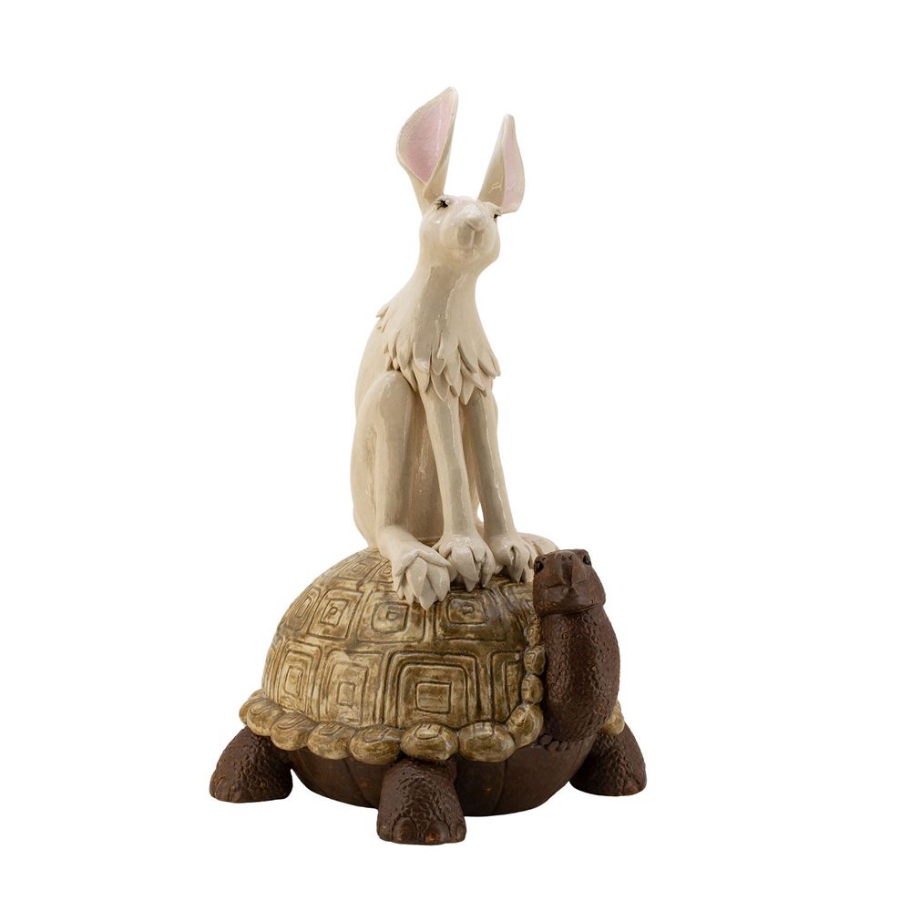 Sculptures, statuettes et miniatures - Tortue et lièvre - VALERIE COURTET