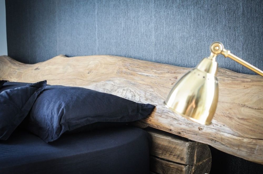 Lits - Lit rustique avec poutres en bois Cristian - RECYCLEART DESIGN GROUP