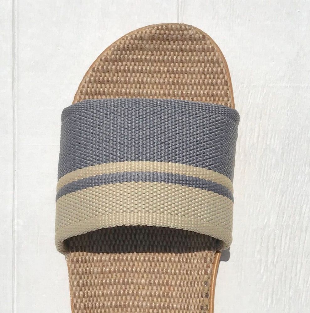 Homewear bien-être - Les Mauricettes de Georgette, claquettes ultra légères gris/beige - LES MAURICETTES