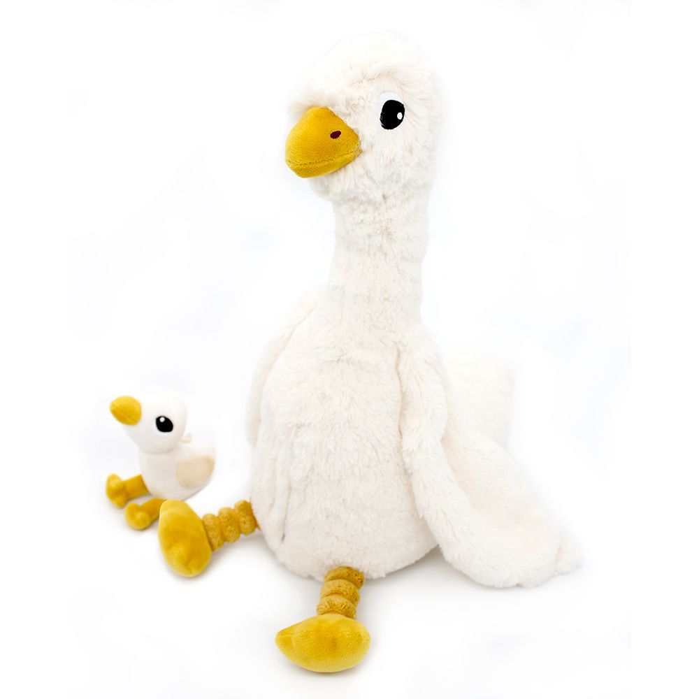 Peluches - Peluche oie maman et son bébé Les Ptipotos - DEGLINGOS