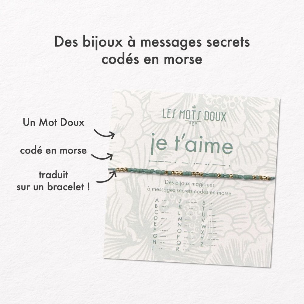 Jewelry - Morse code bracelet: I love you - LES MOTS DOUX