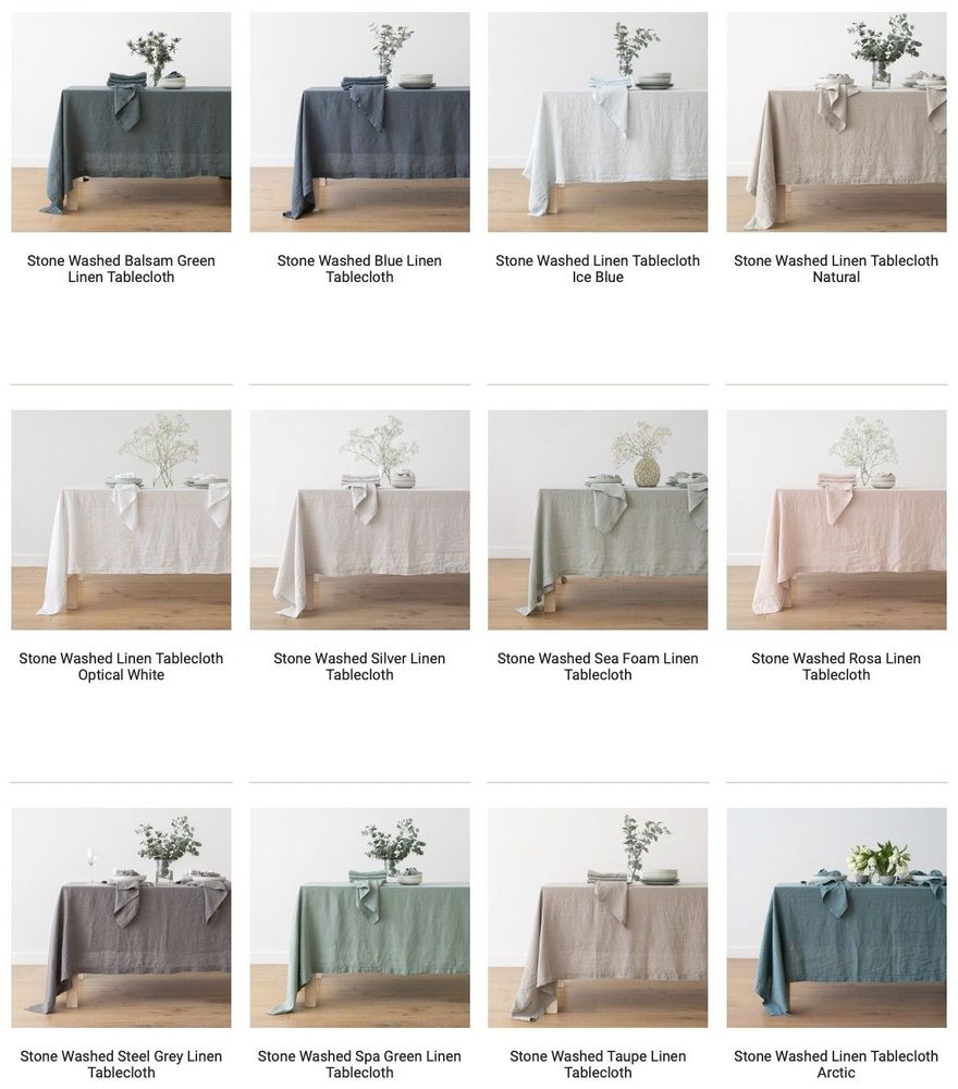 Table cloths - Washed Table linen Mocha, Pantone 2025 colour - LINENME