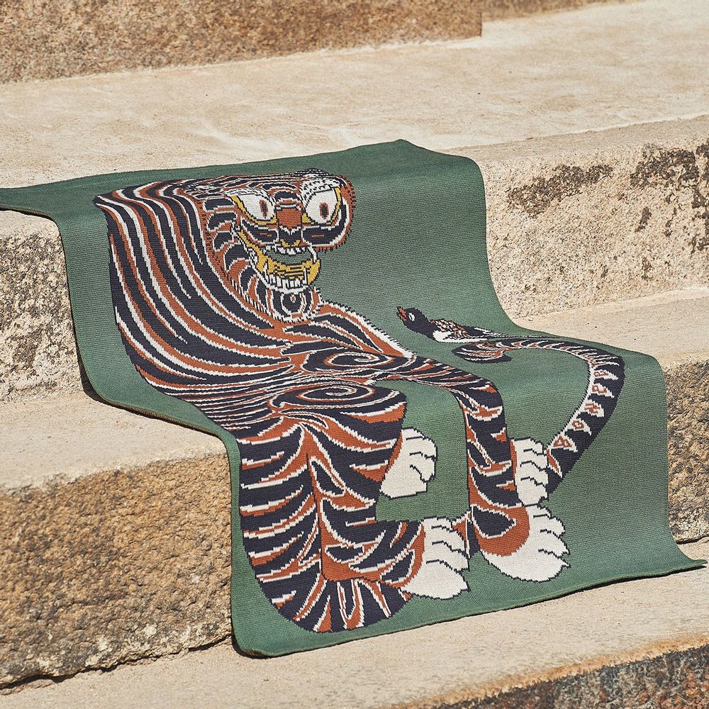Affiches - Tigre et pie (vert) - BON`EE(LIVING ART BRAND)