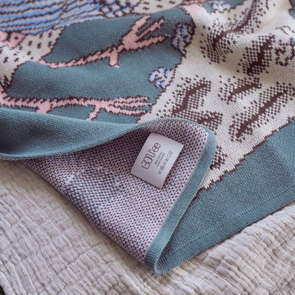 Throw blankets - Smile longevity symbol(Cranes) - BON`EE