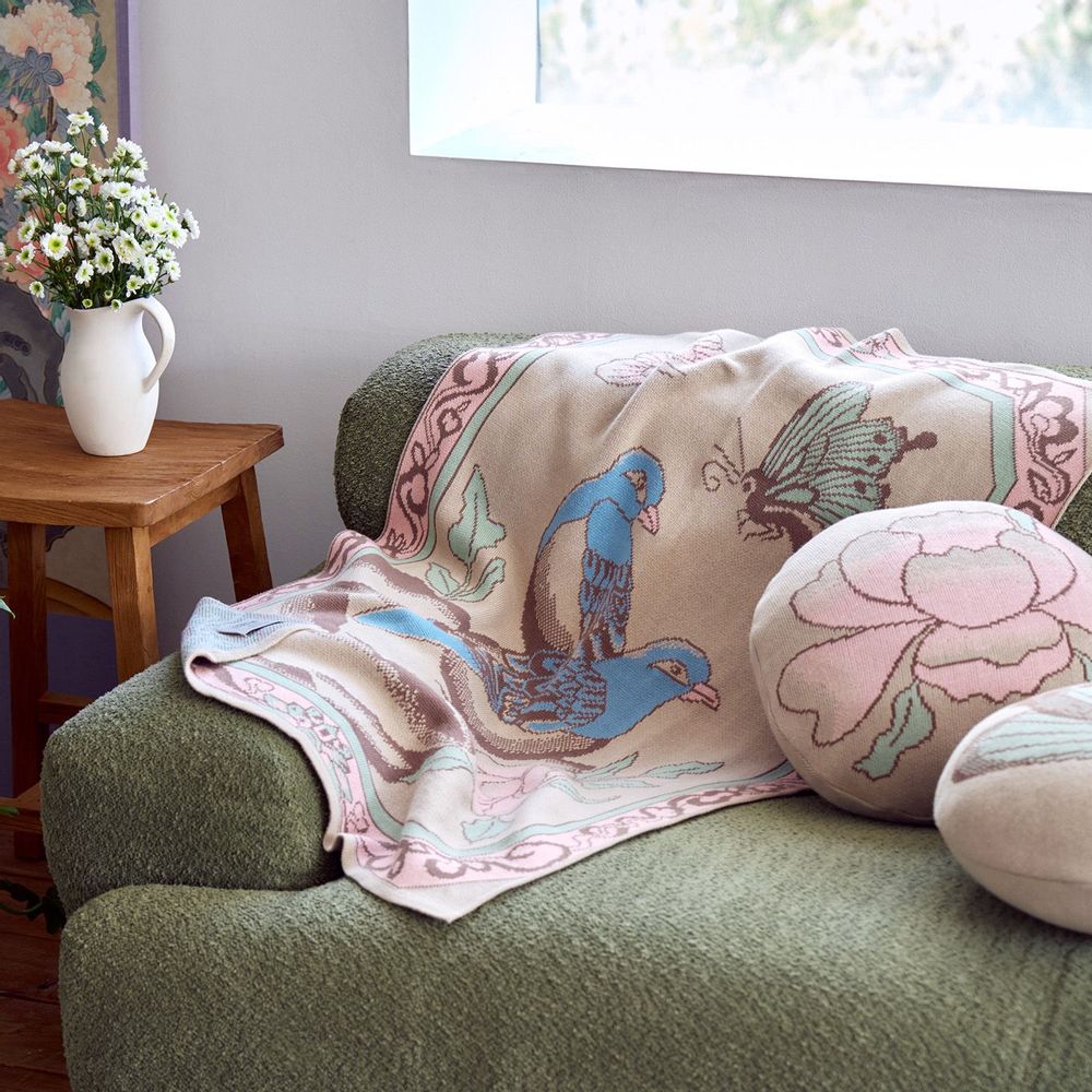 Throw blankets - Couple bird & butterfly - BON`EE