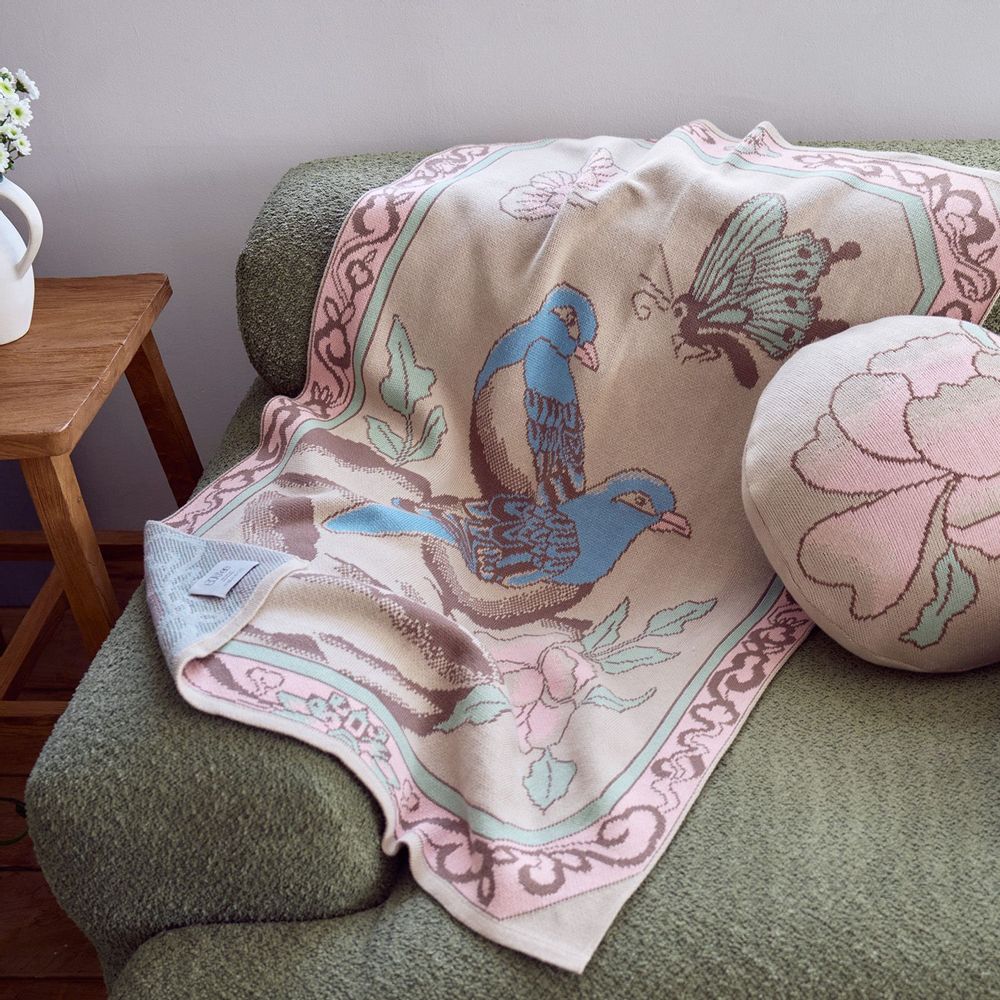 Throw blankets - Couple bird & butterfly - BON`EE