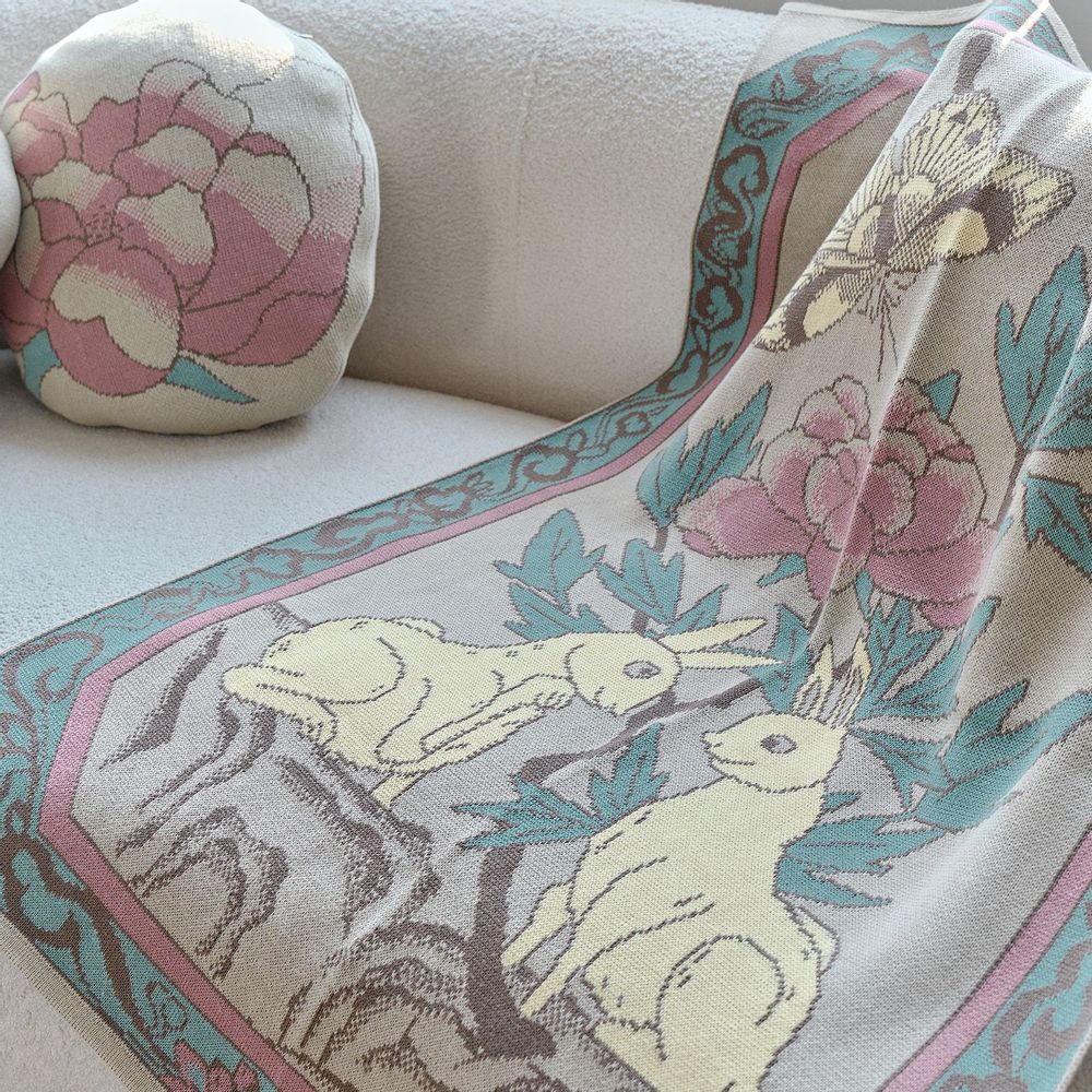 Throw blankets - Rabbit couple - BON`EE