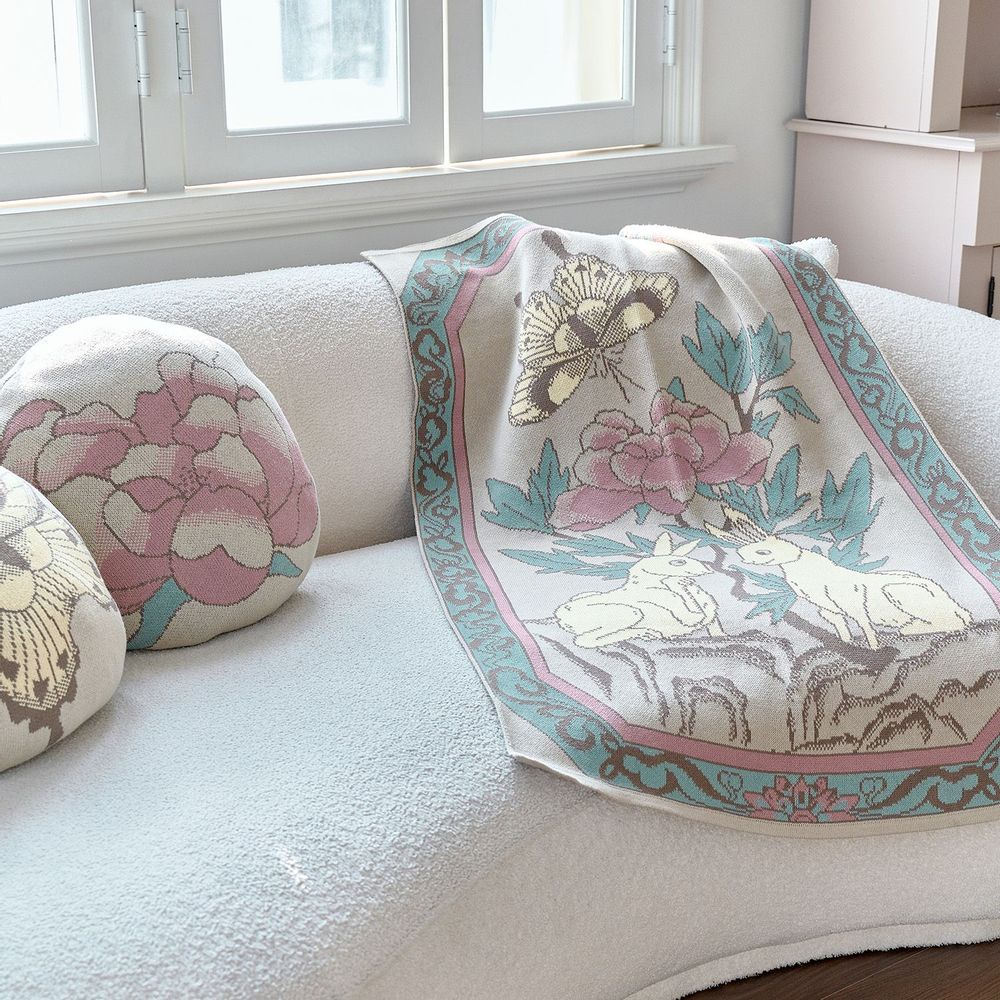 Throw blankets - Rabbit couple - BON`EE