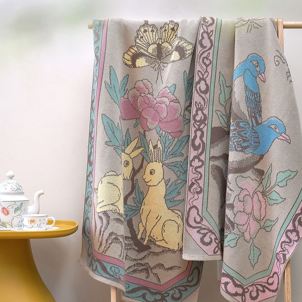 Throw blankets - Rabbit couple - BON`EE