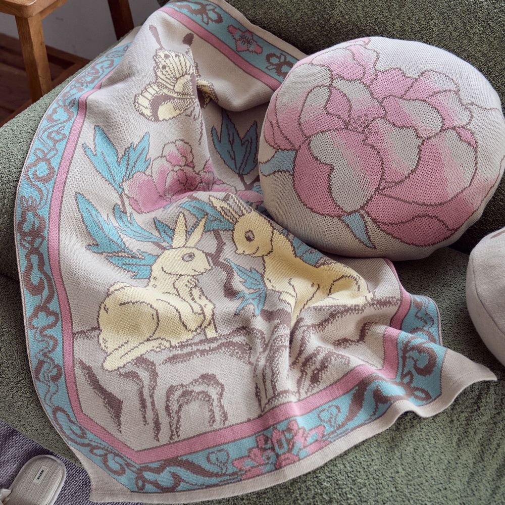 Throw blankets - Rabbit couple - BON`EE