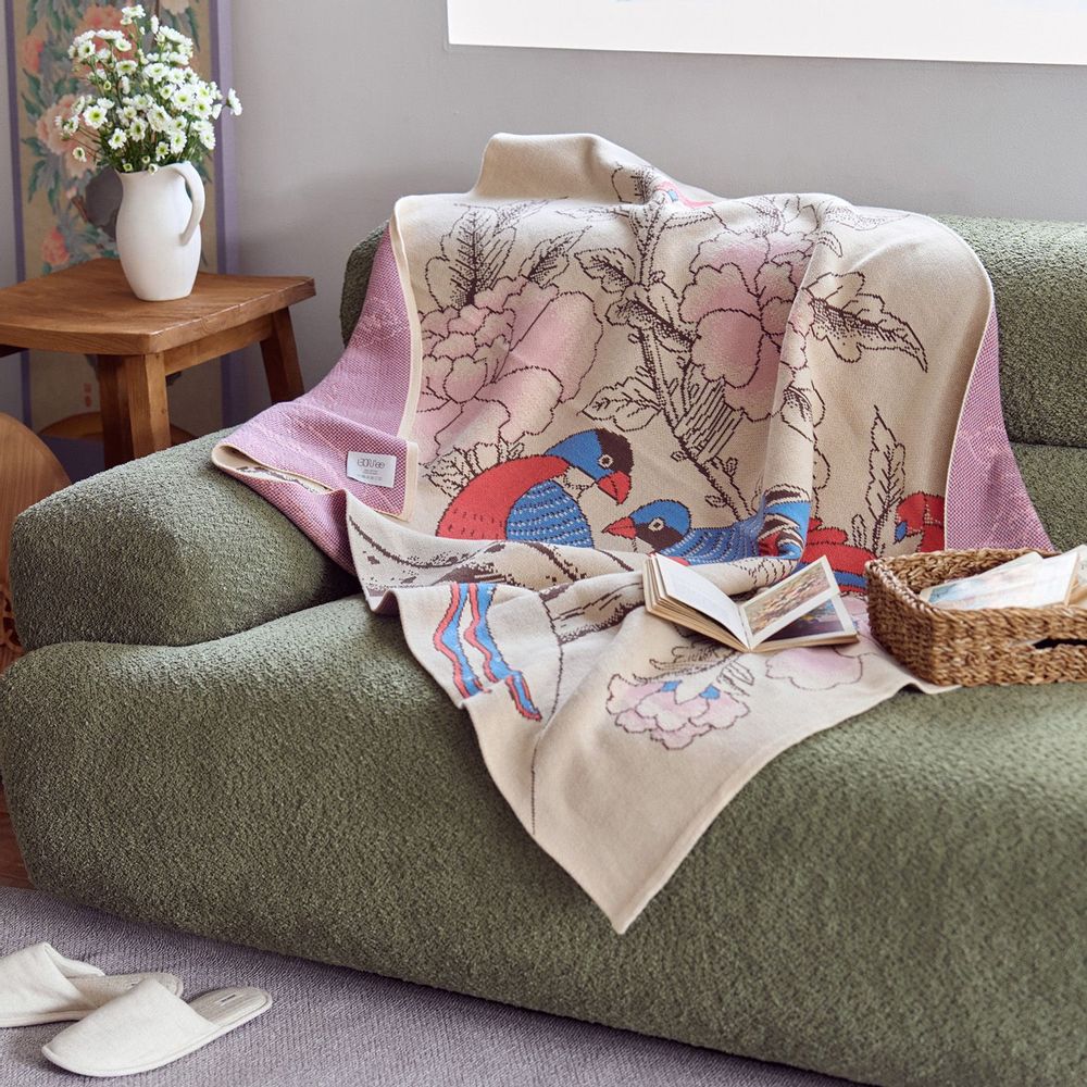 Throw blankets - Flower and Bird - BON`EE