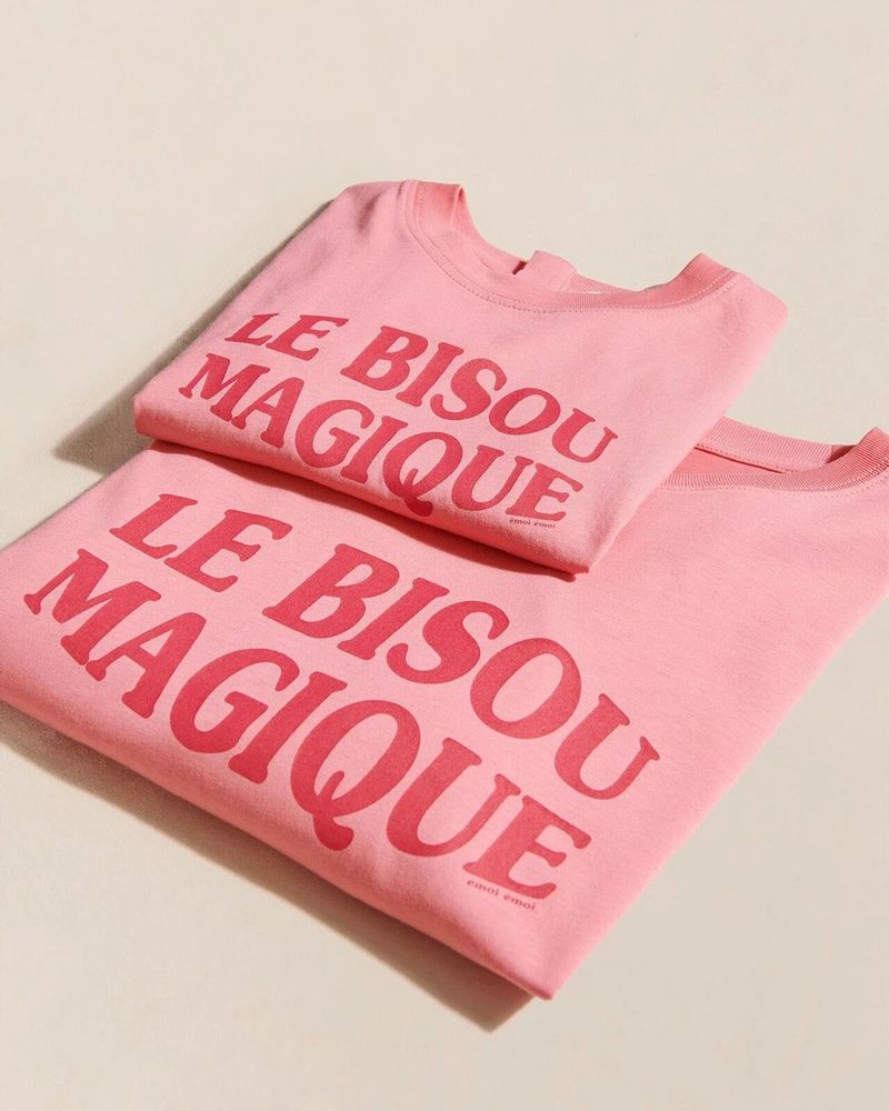 Prêt-à-porter - Le t-shirt Le bisou magique femme en coton bio - ÉMOI ÉMOI
