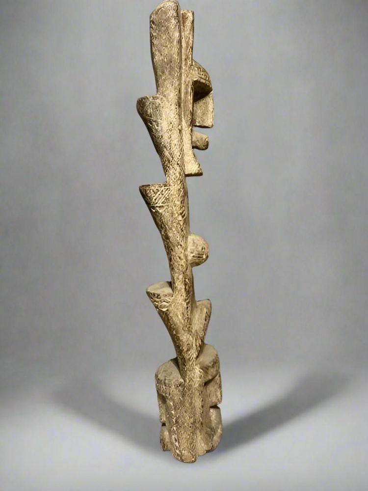 Sculptures, statuettes and miniatures - Pole of the Dogon people, fetish stone - QUINTESSENCE AFRICAINE