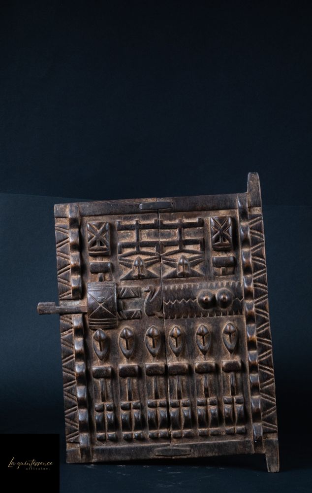Sculptures, statuettes et miniatures - Porte volet Dogon en bois - QUINTESSENCE AFRICAINE