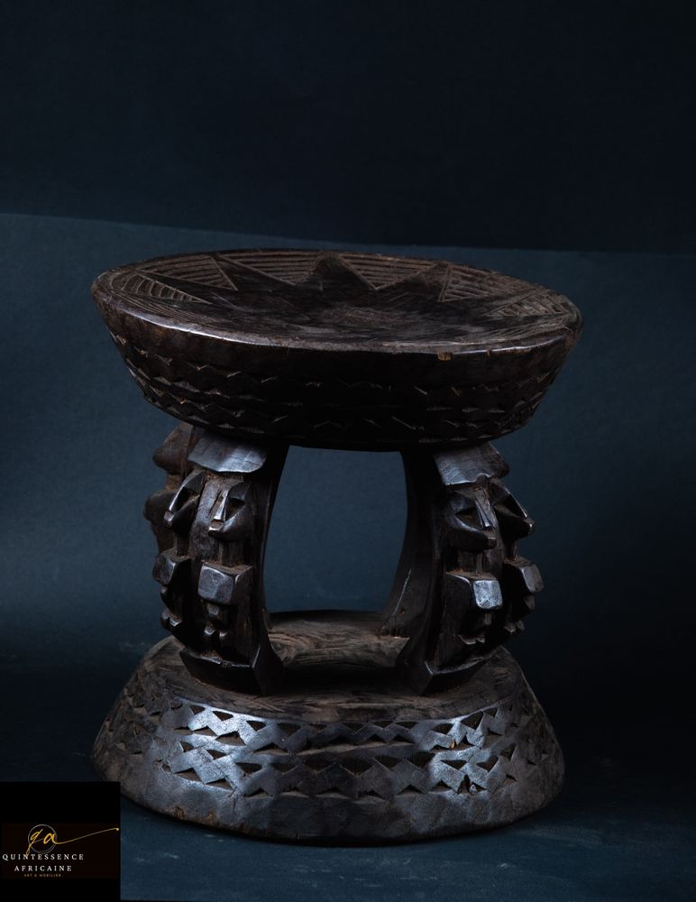 Objets design - Tabouret Dogon en bois, Mali - QUINTESSENCE AFRICAINE