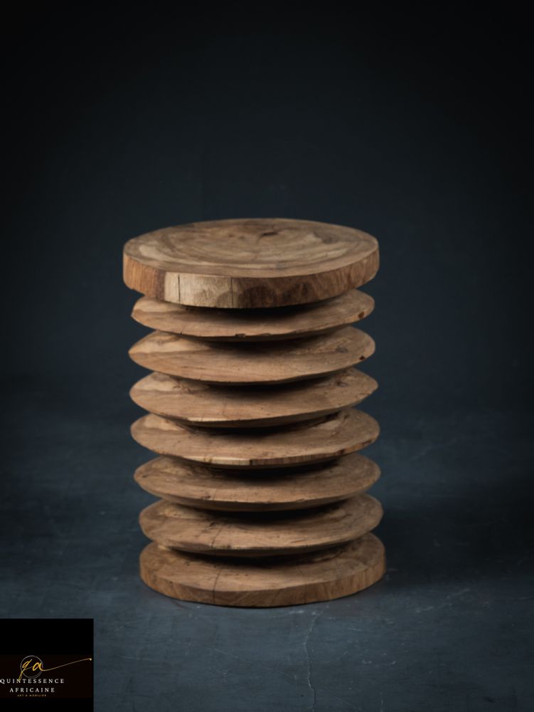 Design objects - Special creation wooden stool - QUINTESSENCE AFRICAINE