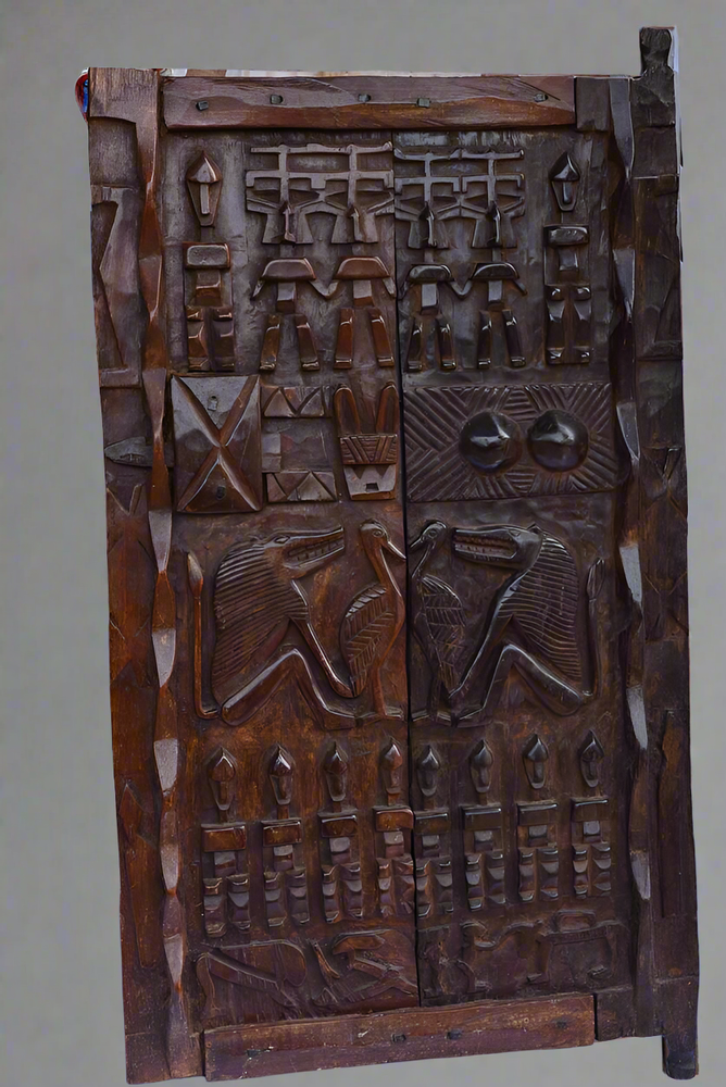 Sculptures, statuettes et miniatures - Grande porte Dogon en bois, Mali - QUINTESSENCE AFRICAINE