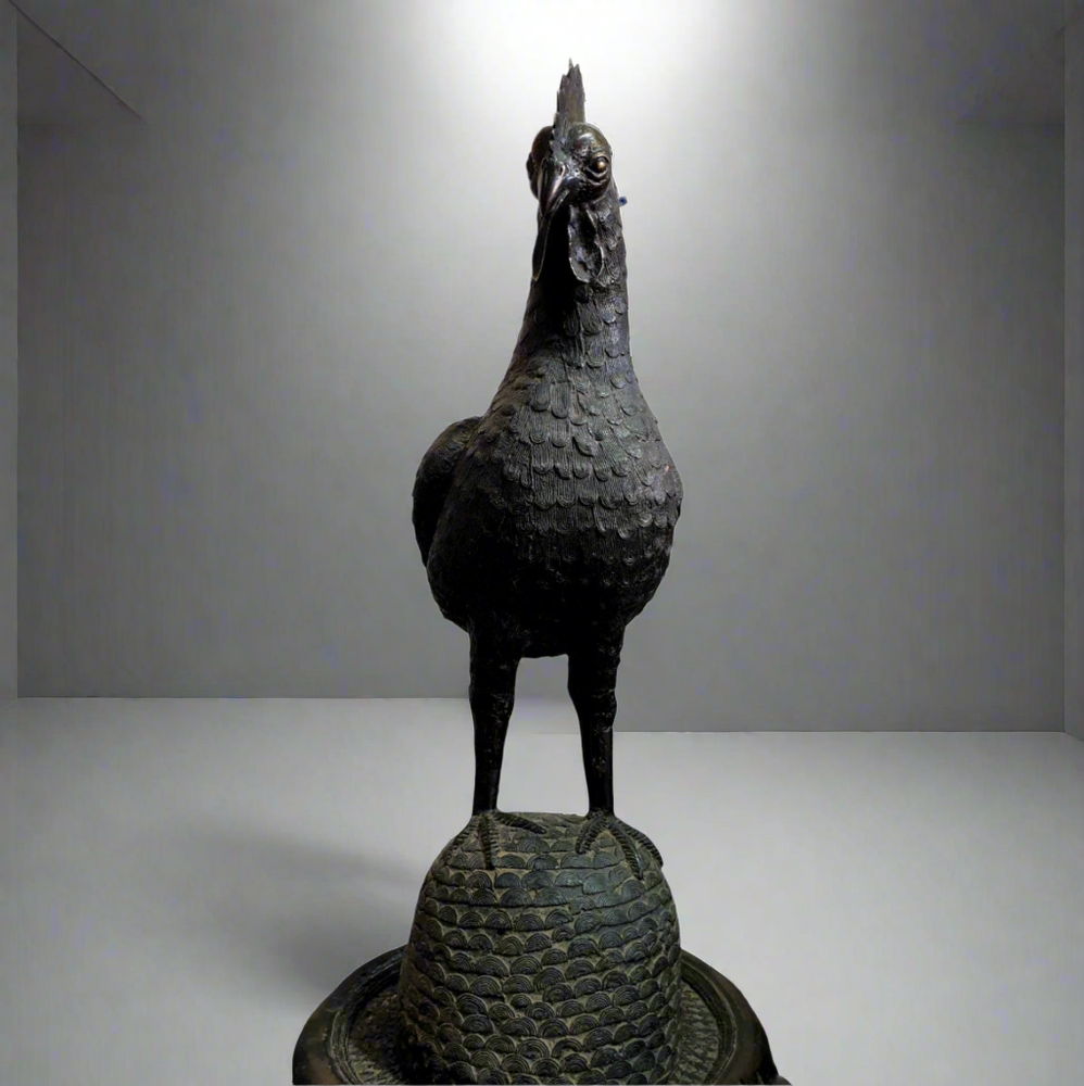 Sculptures, statuettes et miniatures - Figure de Coq Benin OKPA Bronze - QUINTESSENCE AFRICAINE