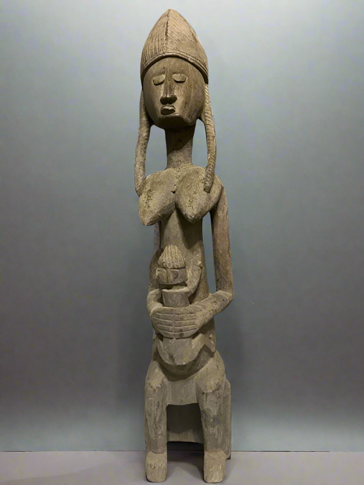 Sculptures, statuettes et miniatures - Maternité en bois de Bambara, Mali - QUINTESSENCE AFRICAINE
