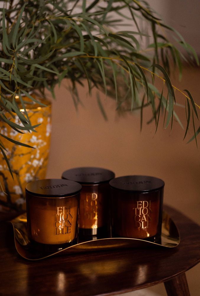 Candles - Perfumed soy wax large candle with wooden lid - EDITION FRAGRANCES