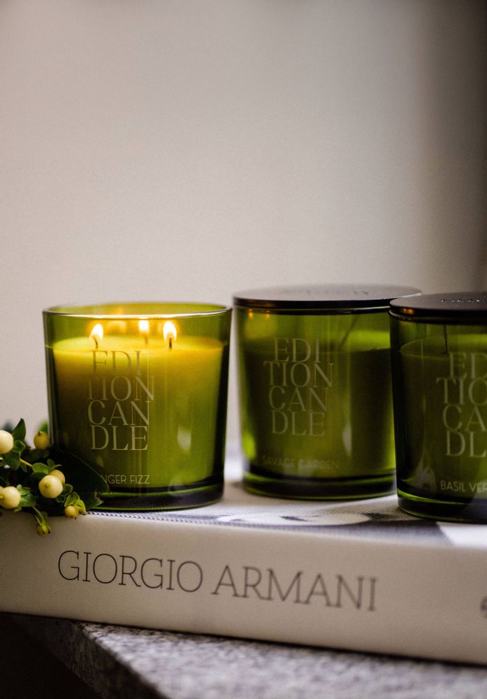 Candles - Perfumed soy wax large candle with wooden lid - EDITION FRAGRANCES