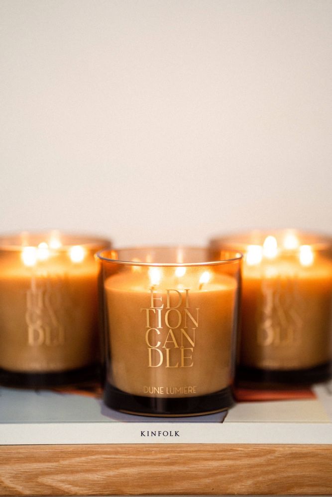 Candles - Perfumed soy wax large candle with wooden lid - EDITION FRAGRANCES
