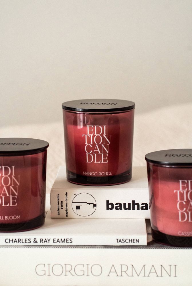 Candles - Perfumed soy wax large candle with wooden lid - EDITION FRAGRANCES