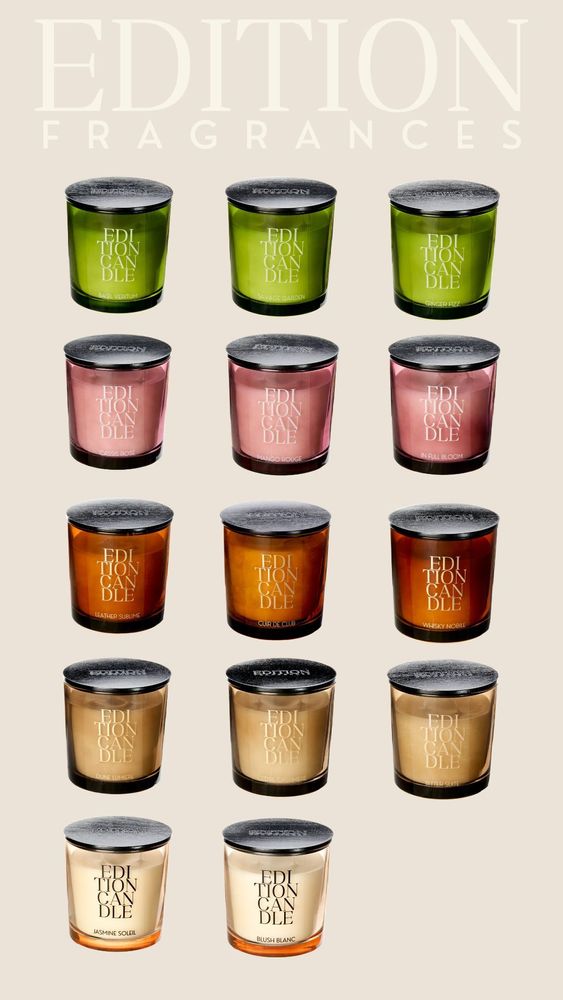 Candles - Perfumed soy wax large candle with wooden lid - EDITION FRAGRANCES