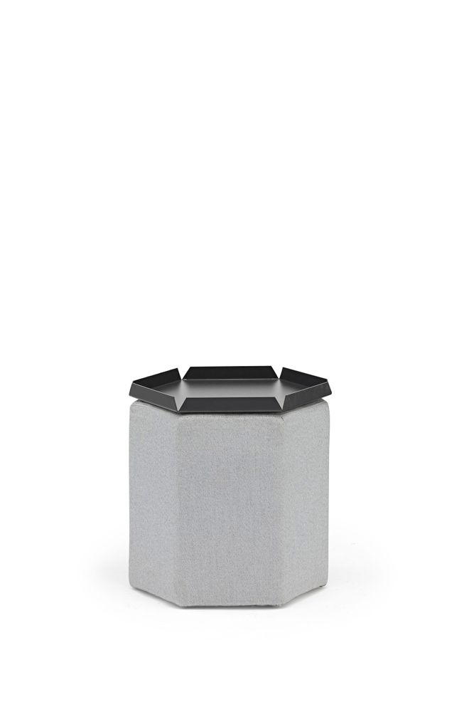 Outdoor decorative accessories - Pouf/side table with HEX top - COUTURE JARDIN