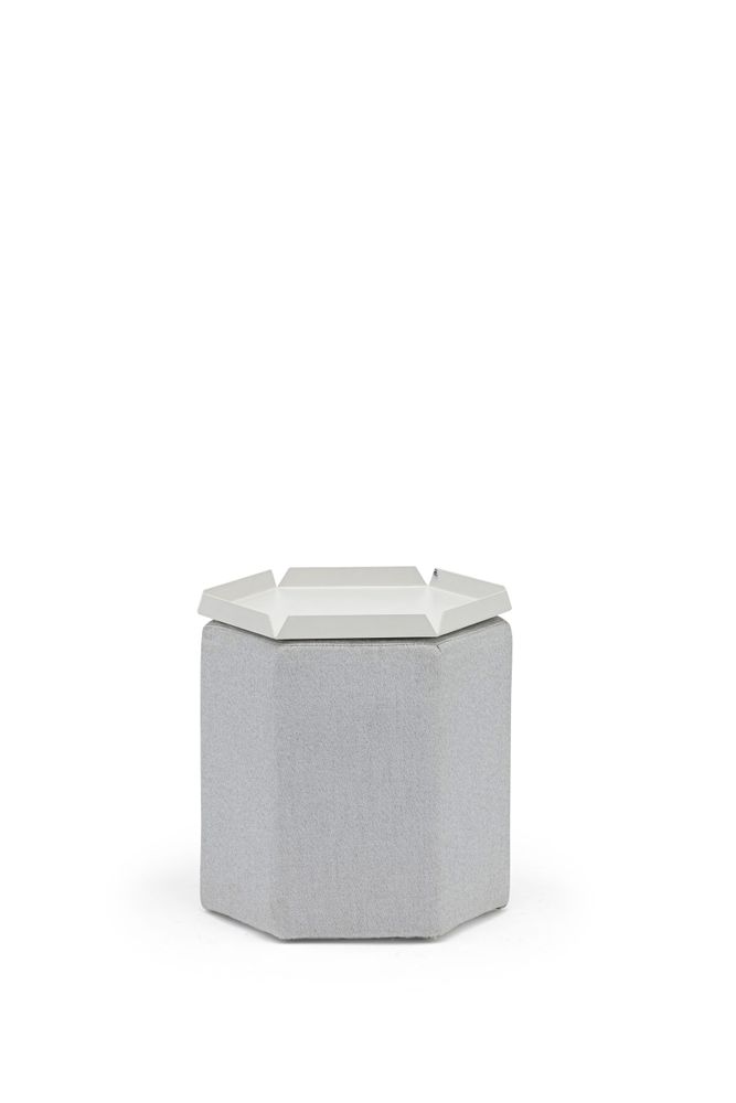 Outdoor decorative accessories - Pouf/side table with HEX top - COUTURE JARDIN