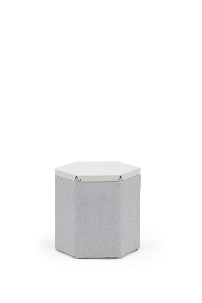 Outdoor decorative accessories - Pouf/side table with HEX top - COUTURE JARDIN
