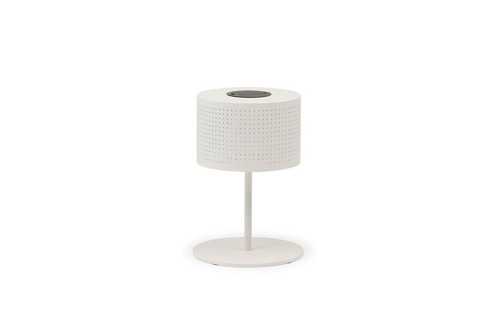 Outdoor decorative accessories - HILO round solar lamp on stand (H. 61 cm) - COUTURE JARDIN