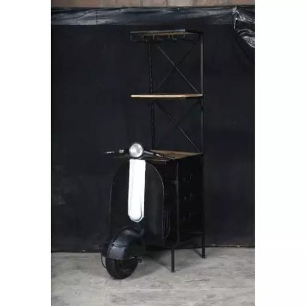 Design objects - Vintage Milan Wood and Metal Scooter Bar - GRAND DÉCOR