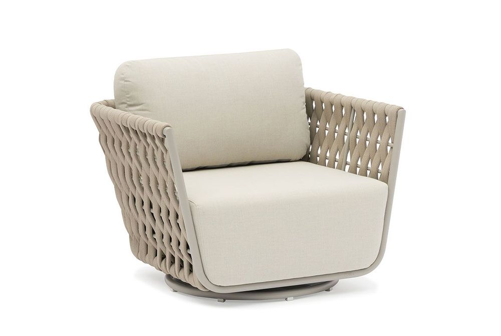 Lawn armchairs - HUG swivel garden armchair - COUTURE JARDIN