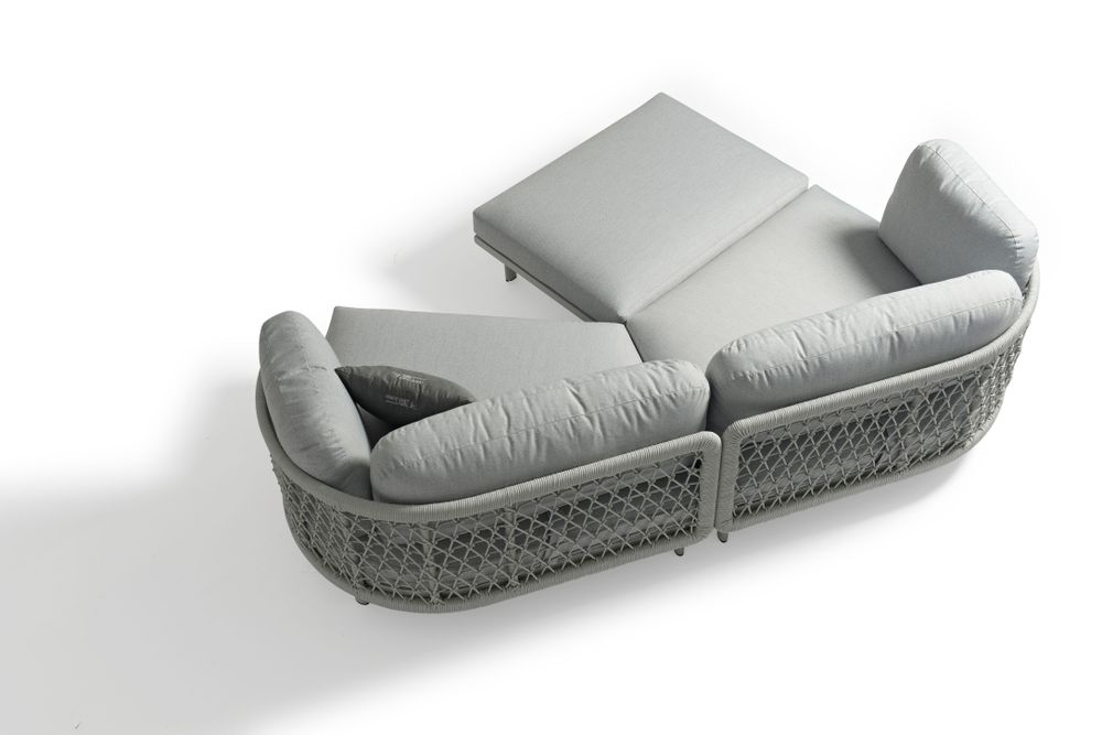 Lawn sofas - CLUB right armrest garden sofa - COUTURE JARDIN