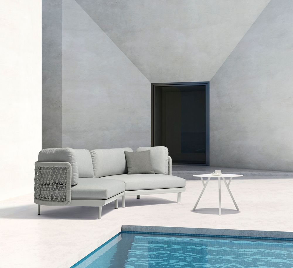 Lawn sofas - CLUB right armrest garden sofa - COUTURE JARDIN