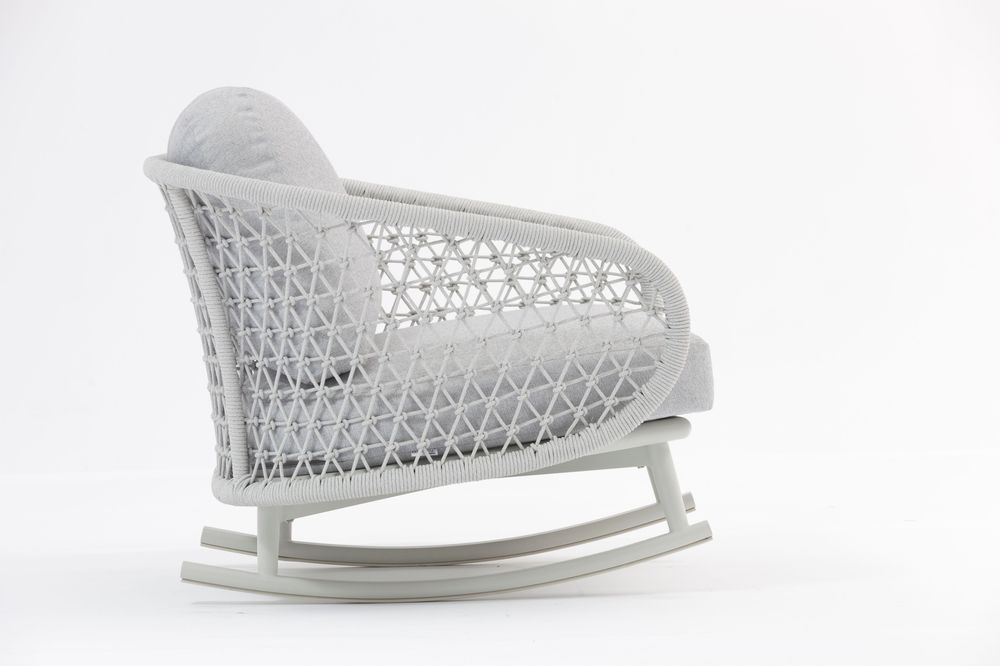 Lawn armchairs - CUDDLE rocking chair - COUTURE JARDIN