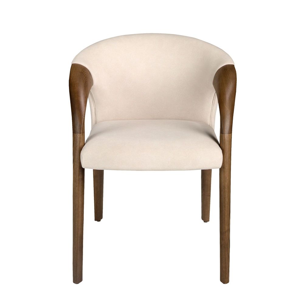 Chaises - Chaise en velours crème - ANGEL CERDÁ