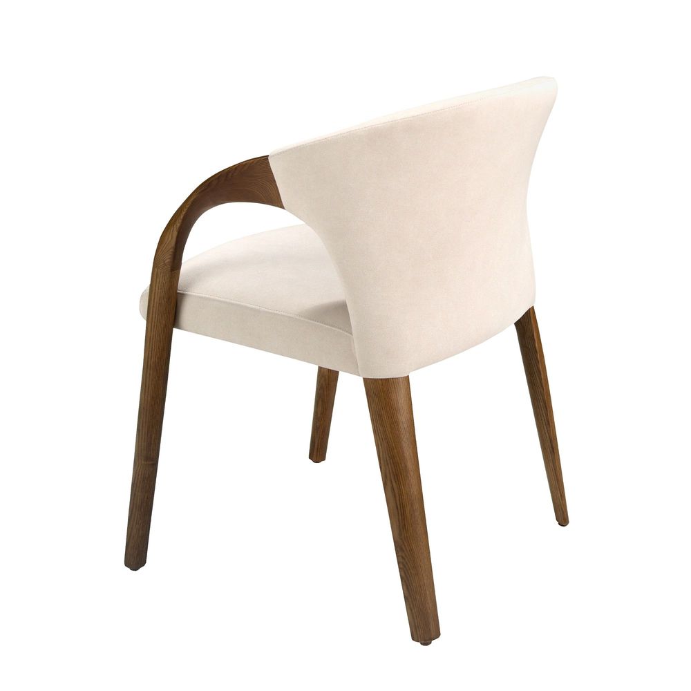 Chaises - Chaise en velours crème - ANGEL CERDÁ