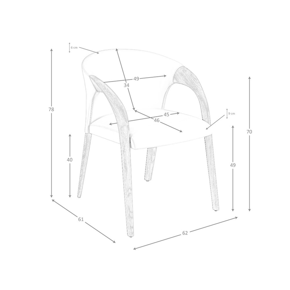 Chaises - Chaise en velours crème - ANGEL CERDÁ