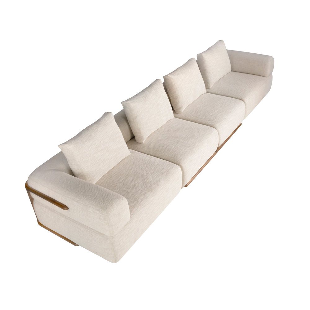 Sofas - 4 seater sofa in beige fabric - ANGEL CERDÁ