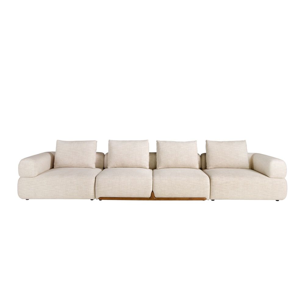 Sofas - 4 seater sofa in beige fabric - ANGEL CERDÁ